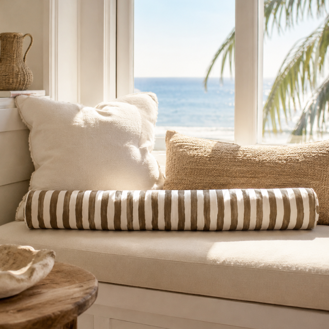 Marseille Striped Bolster Pillow