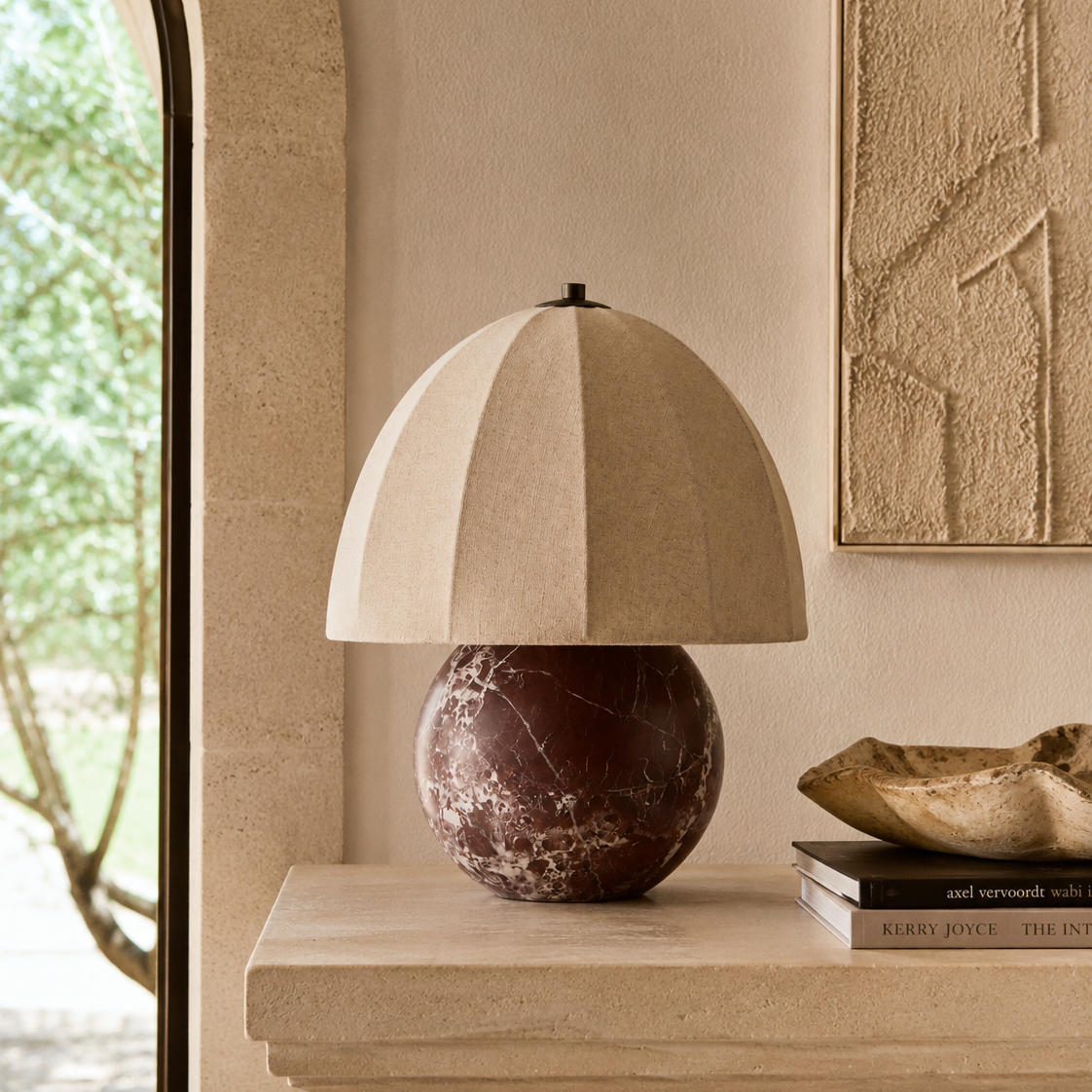 Rosso Marble Table Lamp