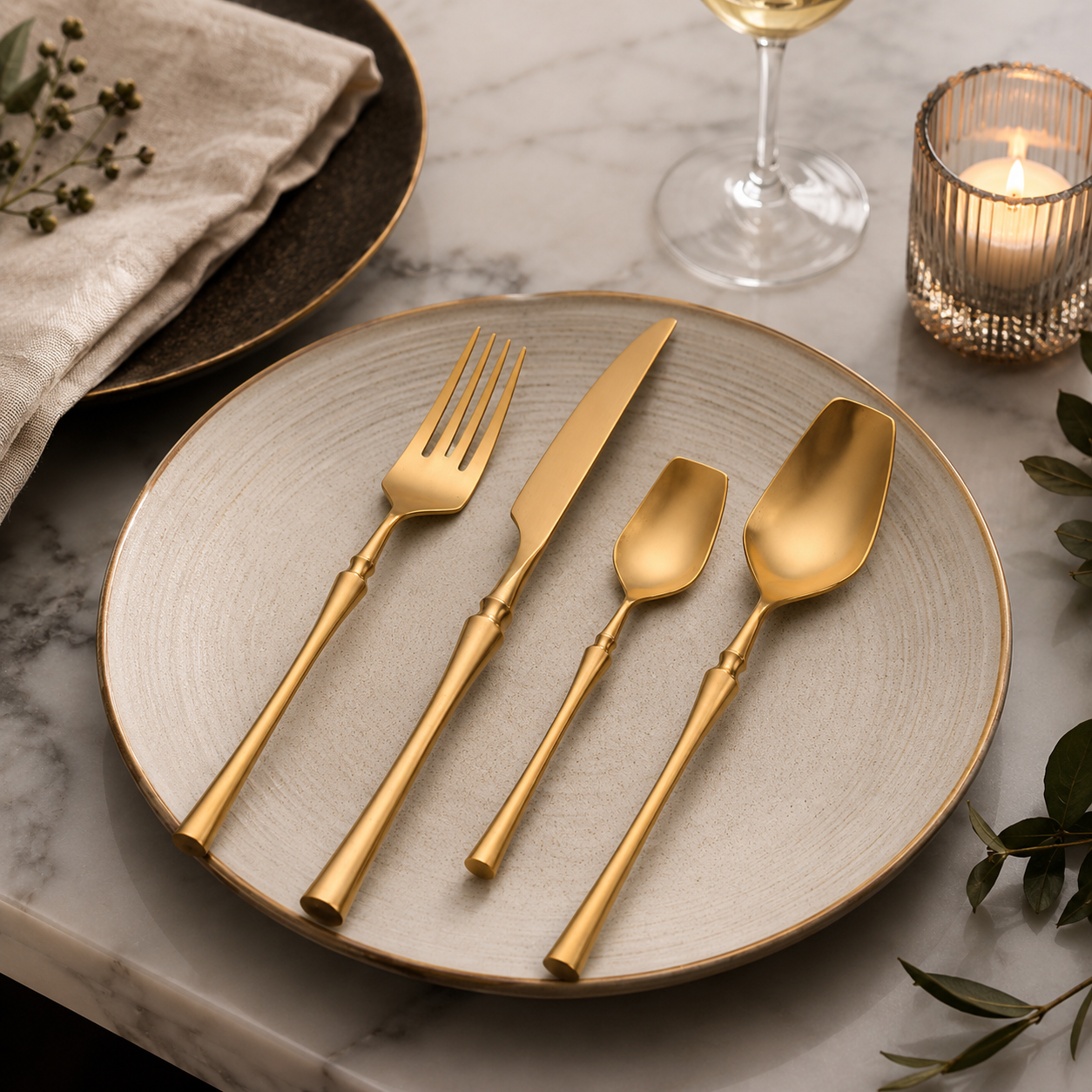 Monaco Gold Cutlery Set