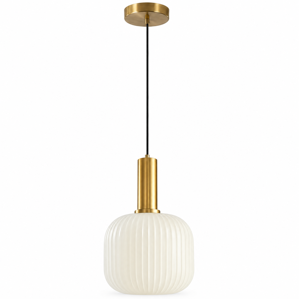Rigata Ribbed Glass Ceiling Light on a white background