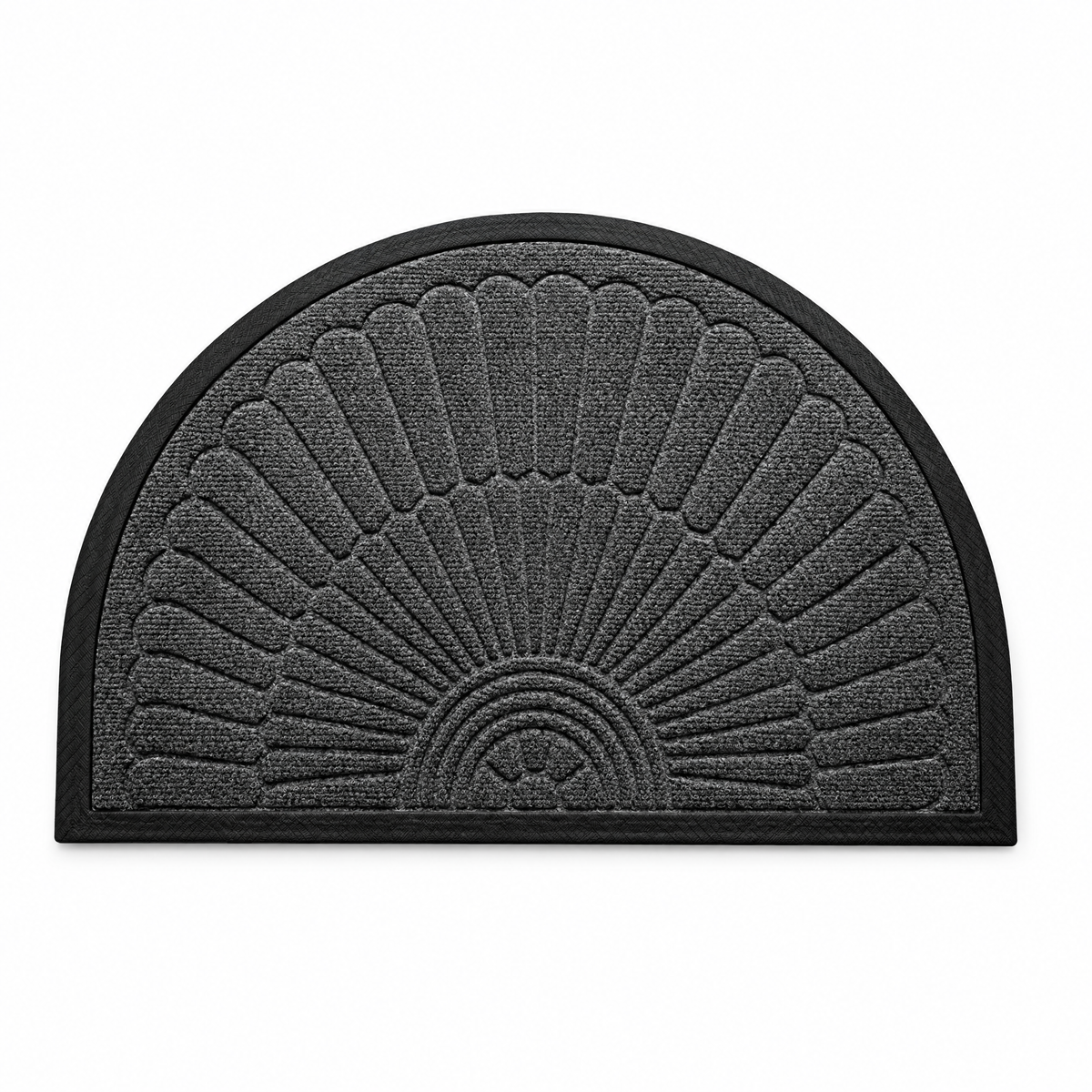 Soglia half-round rubber door mat on a white background