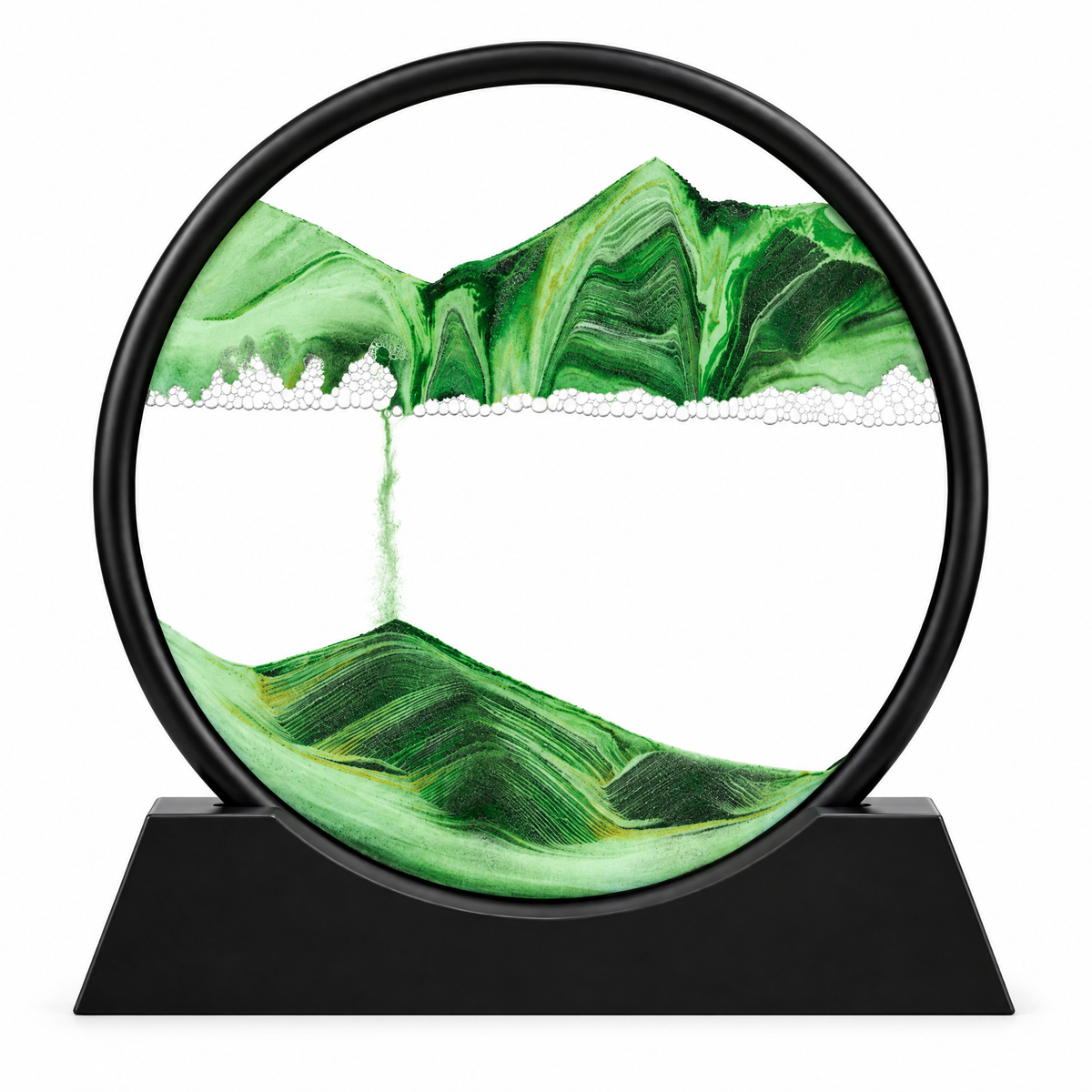 Sabbia Green sand, black frame – white background product photo