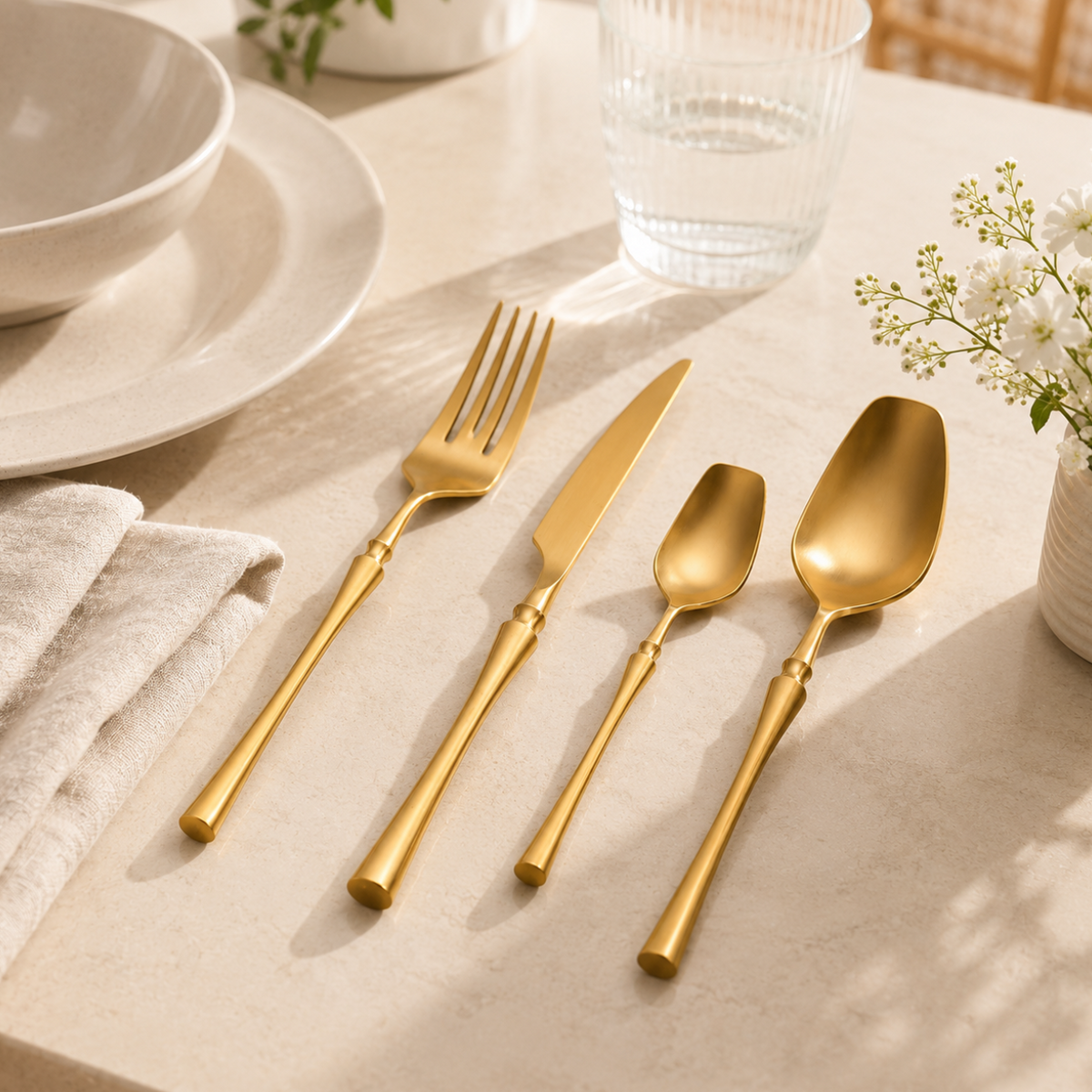 Monaco Gold Flatware Set