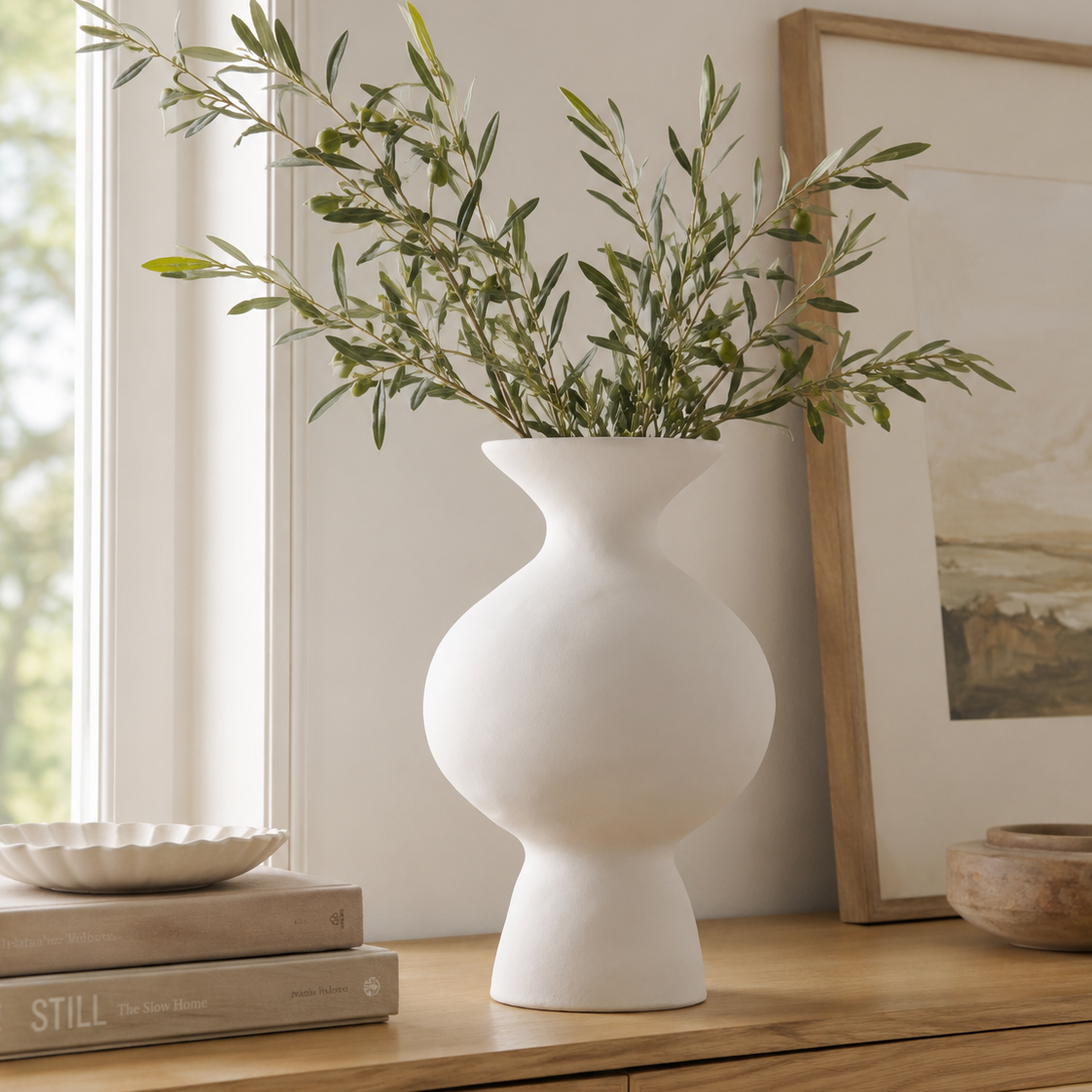 Palma Matte Ceramic Bulbous Vase