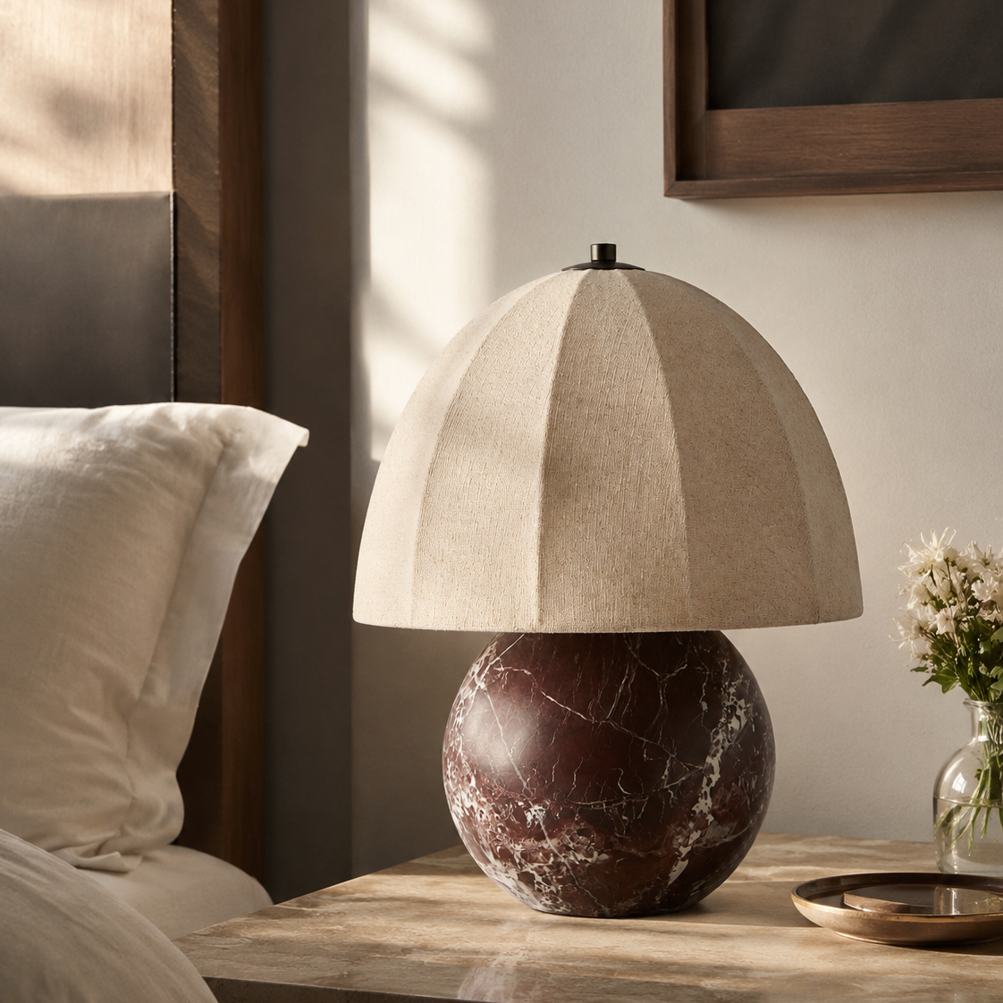 Rosso Marble Table Lamp