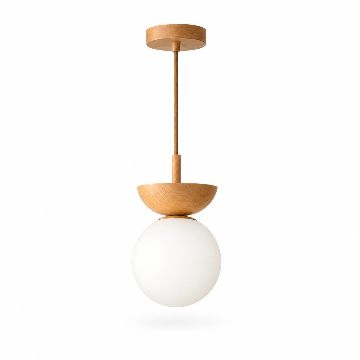 Sfera Opal Glass Globe Pendant Light on a white background
