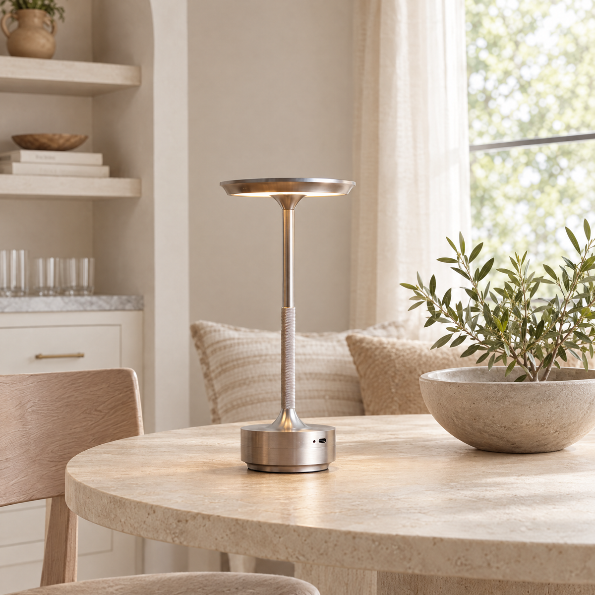 Tocco Cordless Touch Lamp shown from a three-quarter angle