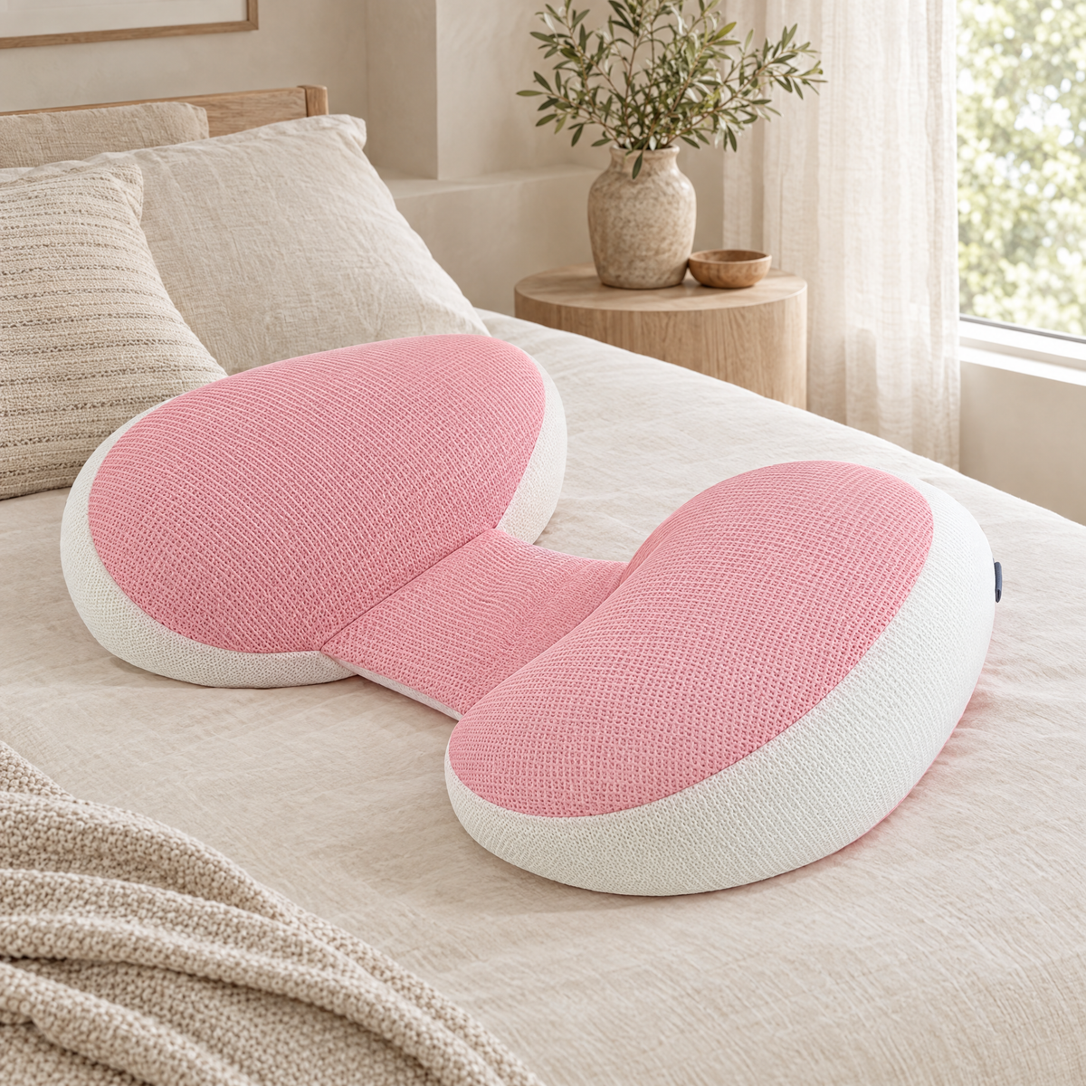 Culla Adjustable Support Pillow shown from a three-quarter angle