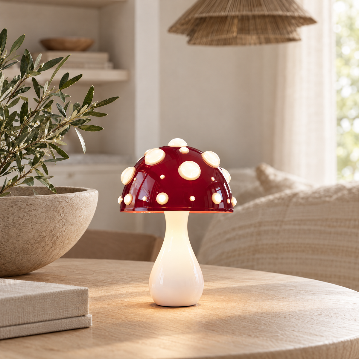 Spora Mushroom Table Lamp close-up detail