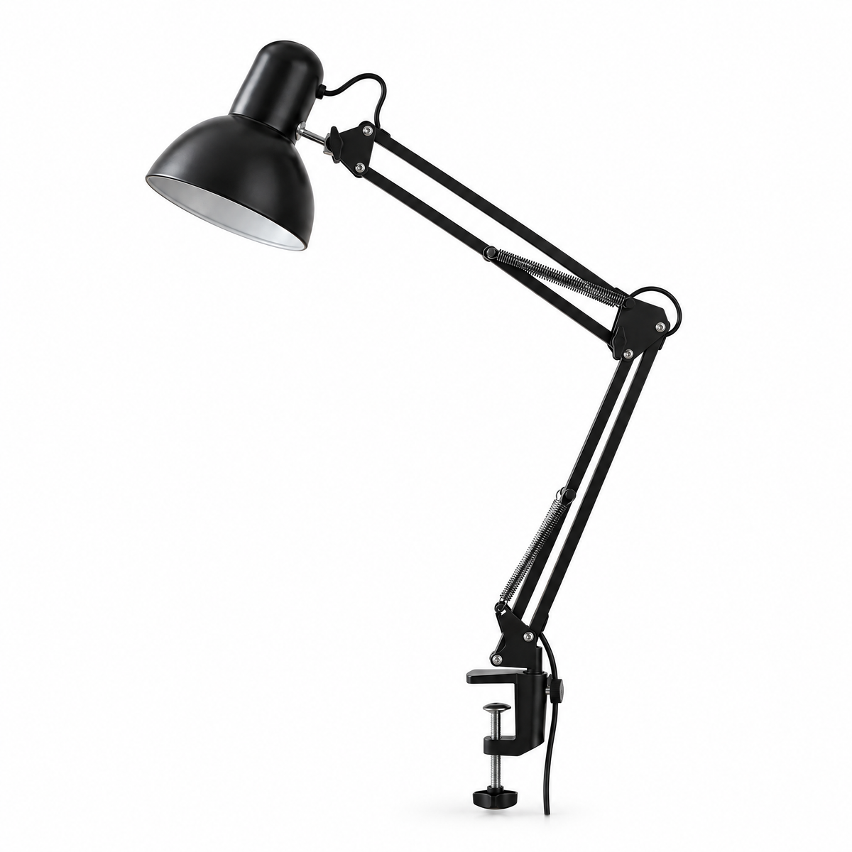 Braccio Clip Table Lamp in black on a white background