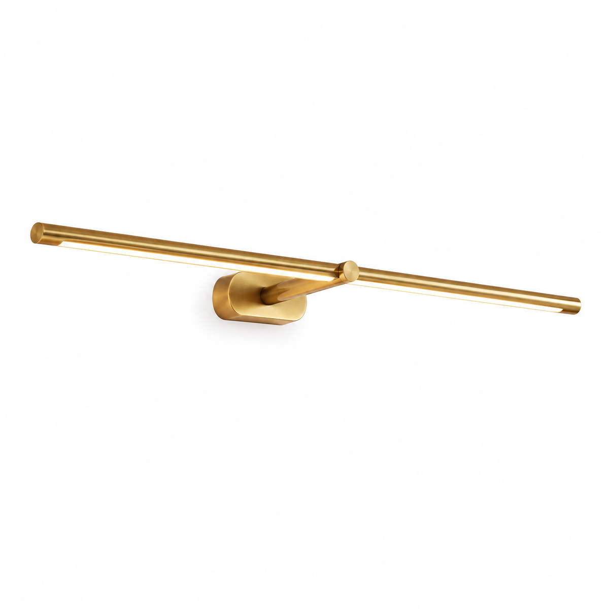 Quadro Cordless Linear Wall Light in gold on a white background