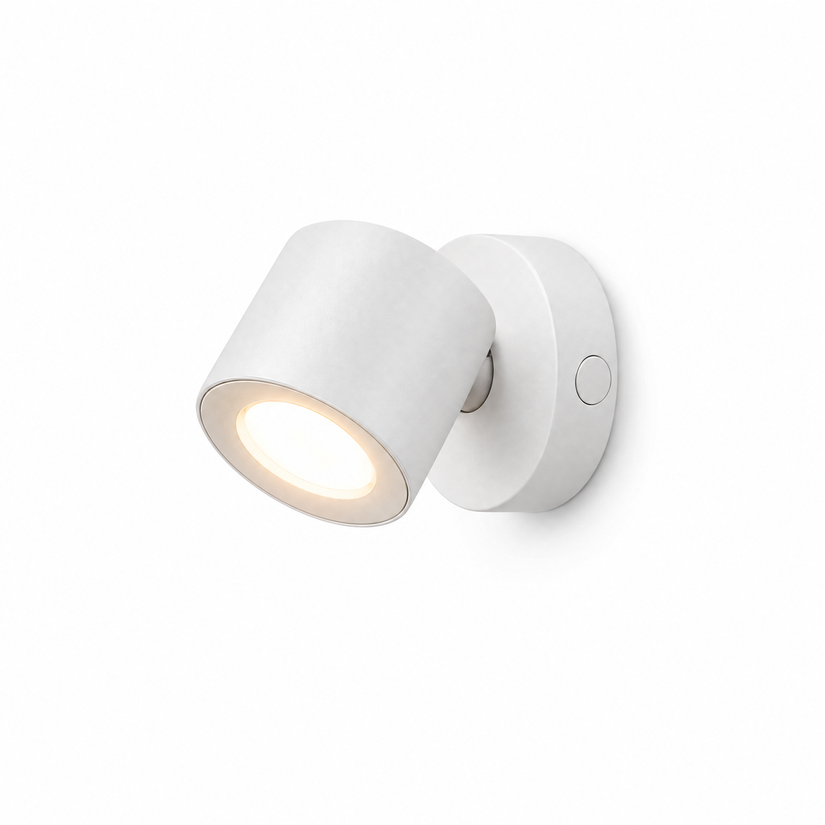Giro Cordless Magnetic Wall Light in white on a white background