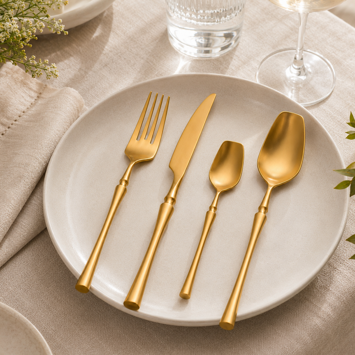 Monaco Gold Flatware Set