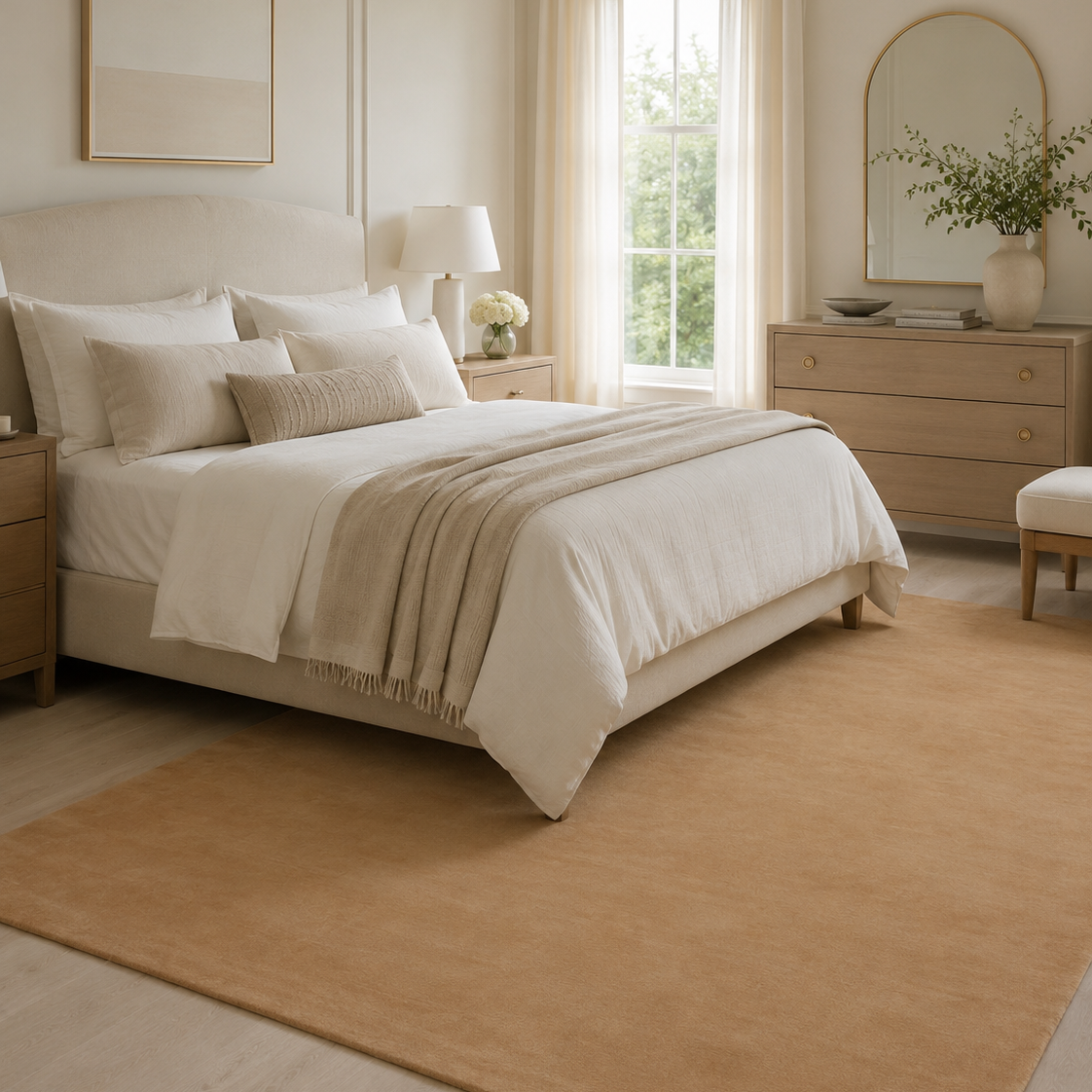 Sabine Solid Wool Area Rug